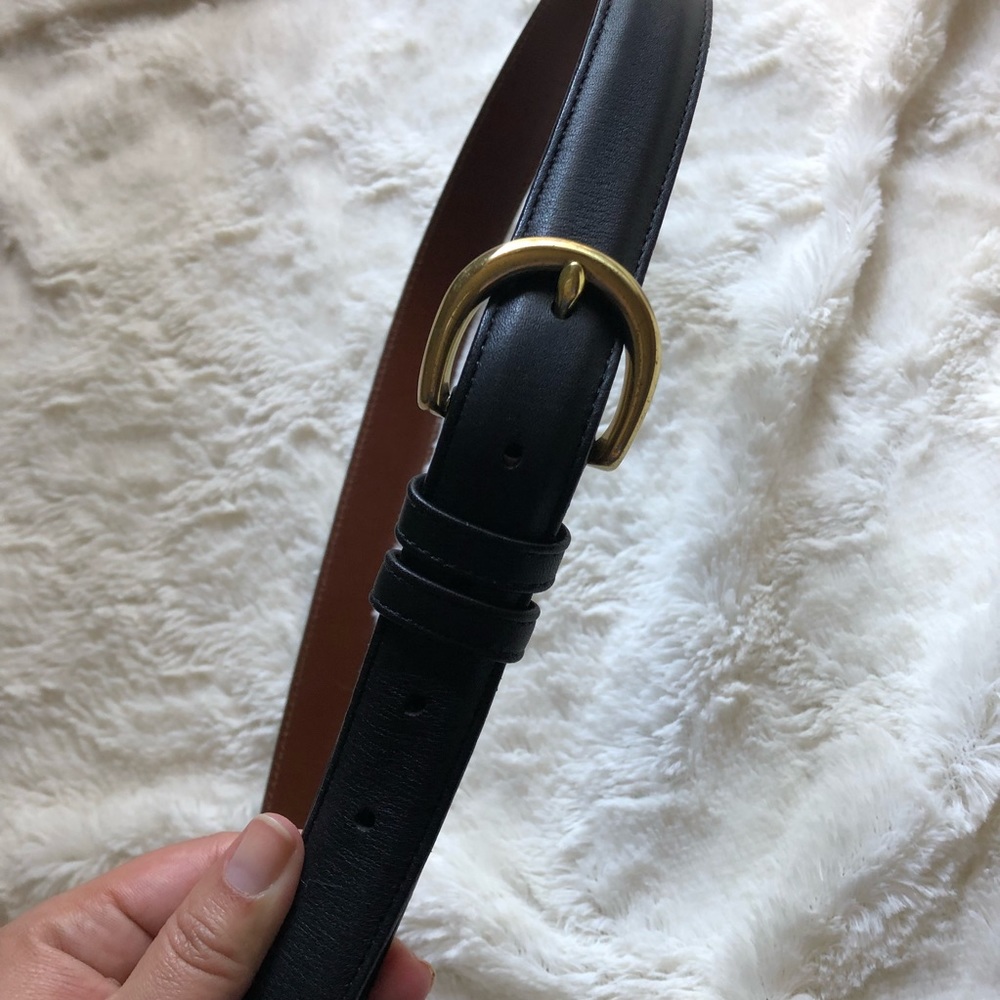 ✨Black Coach Leather Belt - Excellent Condition